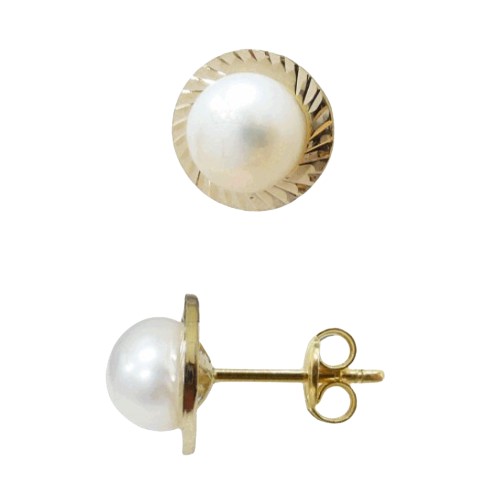 [1210154700] 1-138601PN Aro Oro Amarillo Perla cuello7mm