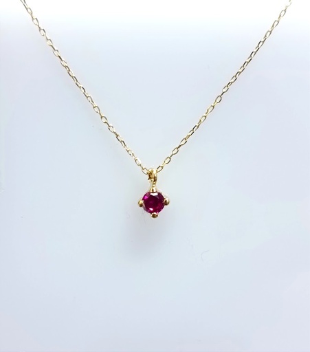 [1210161900] 1-653401CS+C Collar Oro Amarillo Punto de Luz Rubi