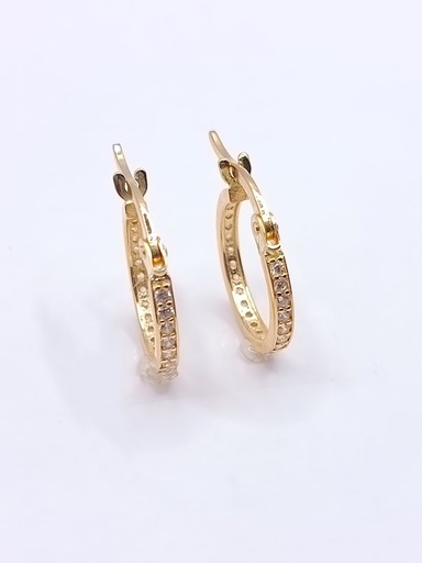[1211101500] ALE5343-FCZ Aro Oro Amarillo Argolla Circon