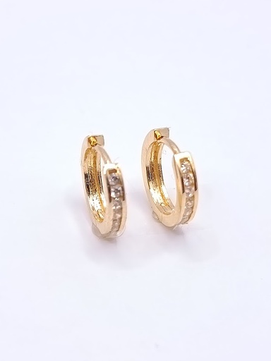 [1211102000] XHALE5308-FCZ Aro Oro Amarillo Argolla Circon