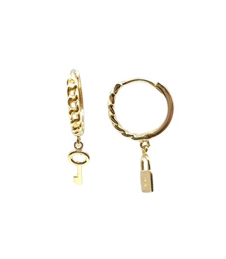 [1211105800] XXNHUE2158 Aro Oro Amarillo Argolla Candado