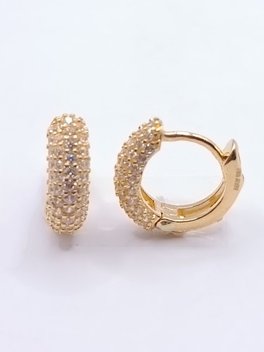 [1211161200] VX8-VX9ZH0008 Aro Oro Amarillo Argolla Bombe Pave
