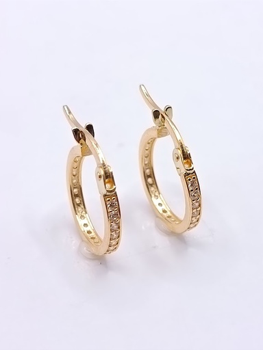 [1240102400] X8-X8ZE0012 Aro Oro Amarillo Argolla Circon