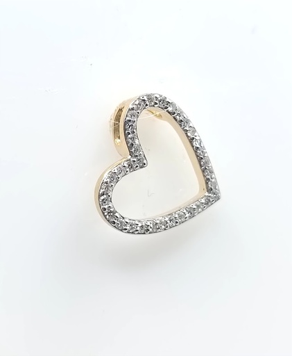 [1405017300] KP05-59705-*12 Colgante Oro Amarillo Brillante Corazon