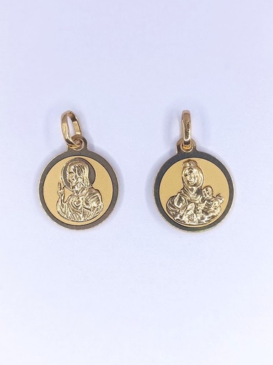 [1406100014] M5006-814 Medalla Oro Amarillo Virge y Niño