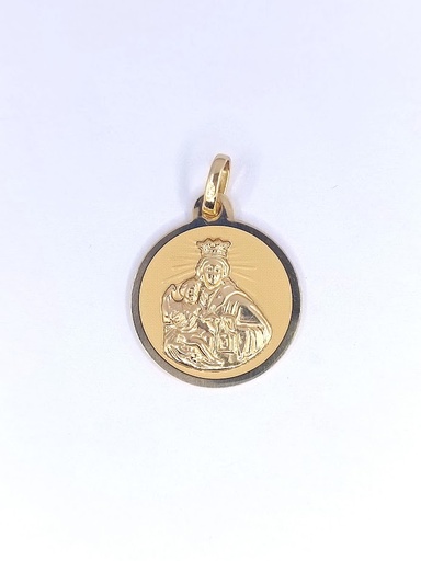 [1406100116] M5004-816 Medalla Oro Amarillo Corazon Jesus