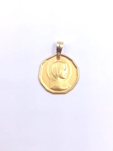 [1406100716] M1179X 8 Medalla Oro Amarillo Virgen