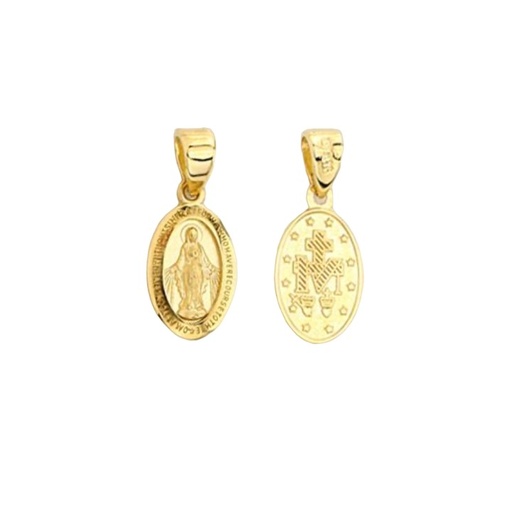 [1411147000] X3KP10542-SM Medalla Oro Amarillo Virgen Rayos