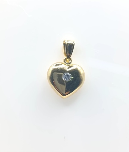 [1411149800] CSTP4722-FCZ Colgante Oro Amarillo Corazon Inflado