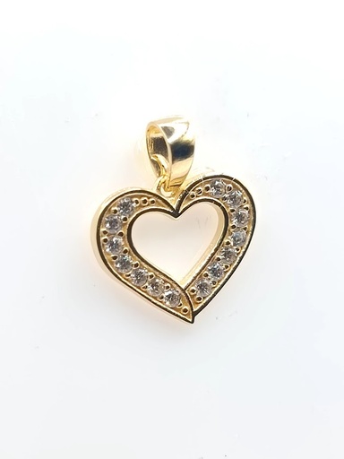 [1415002000] AZP0414 Colgante Oro Amarillo Corazon Circon
