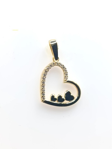 [1415002300] K1516 Colgante Oro Amarillo Corazon 