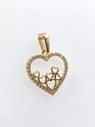 [1415100100] K1517 Colgante Oro Amarillo Corazon