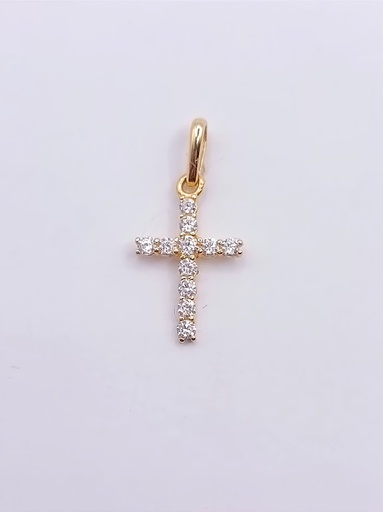 [1445102700] XCP3647-FCZ Colgante Oro Amarillo Cruz Circon