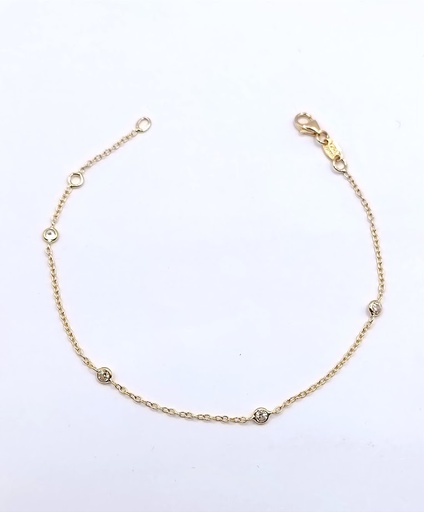 [1601101019] 147552 Pulsera Oro Amarillo Circon 