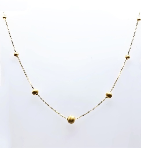 [1601102419] 253314 Collar Oro Amarillo Bolas 