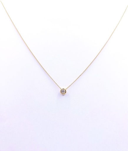 [1601104550] 2385 Collar Oro Amarillo Punto de Luz Brillante