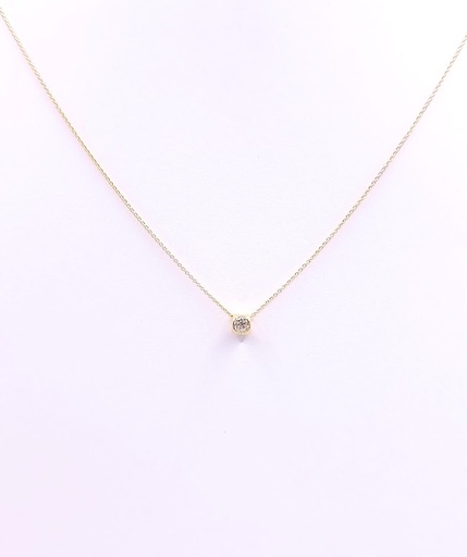 [1601104850] 4004 Collar Oro Amarillo Cubo Brillante