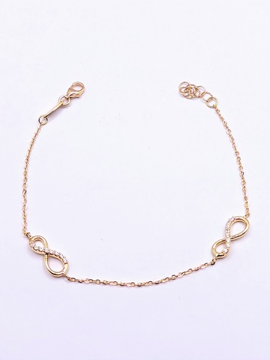 [1625100019] BRZ 1024 Pulsera Oro Amarillo Circon