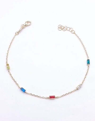 [1625100319] BRZ 1565 C1 Pulsera Oro Amarillo Circon