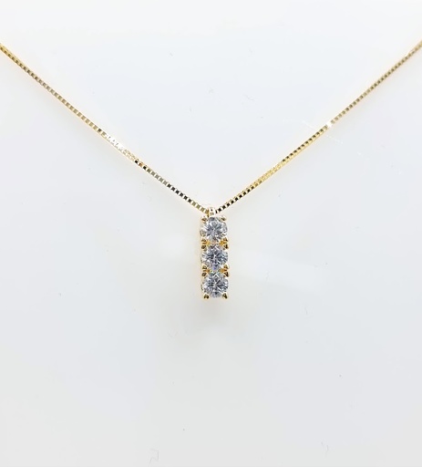[1625100942] P 1253 Collar Oro Amarillo Circon