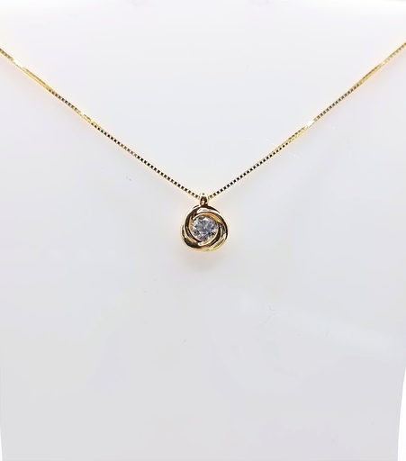 [1625101442] P 2506 Collar Oro Amarillo Circon