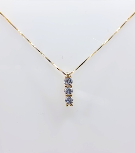 [1625101842] P 3091.3,25 Collar Oro Amarillo Circon