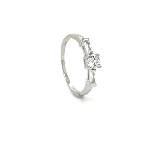 R-0696 Anillo Plata Trapezoides