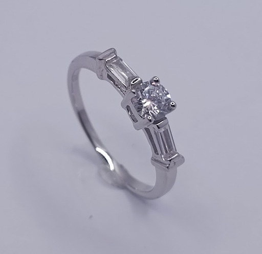 R-0696 Anillo Plata Trapezoides