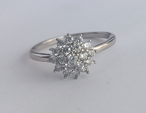 R-0048 Anillo Plata Pave