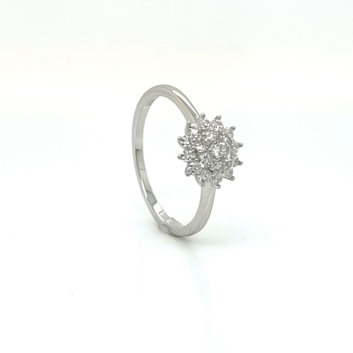 R-0048 Anillo Plata Pave