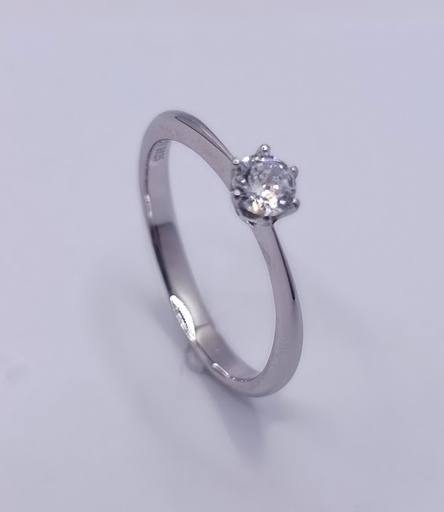 R-0701 C Anillo Plata Solitario 4mm