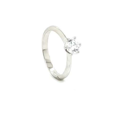 R-0701 G Anillo Plata Solitario 6mm