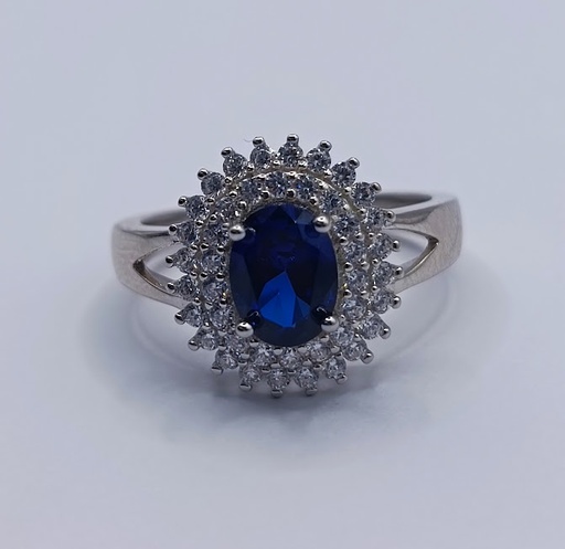 R-0014 Z Anillo Plata Zafiro