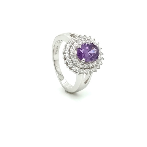 R-0014 AM Anillo Plata Amatista