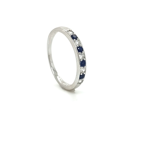 R-1009 Z Anillo Plata Cintillo Zafiro