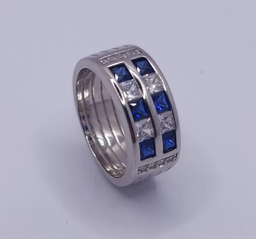 R-1076 Z Anillo Plata Zafiro 