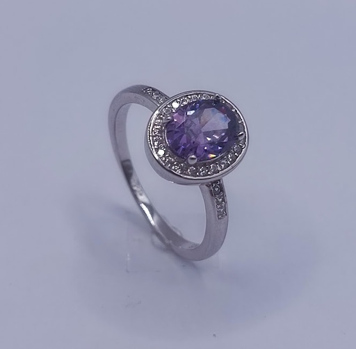 R-1324 AM Anillo Plata Amatista