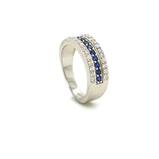 R-1445 Z Anillo Plata Zafiro