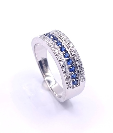 R-1445 Z Anillo Plata Zafiro
