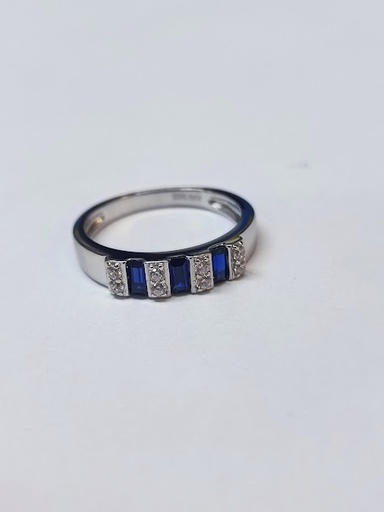R-1454 Z Anillo Plata Zafiro