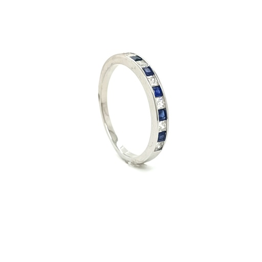 R-1459 Z Anillo Plata Zafiro Cintillo