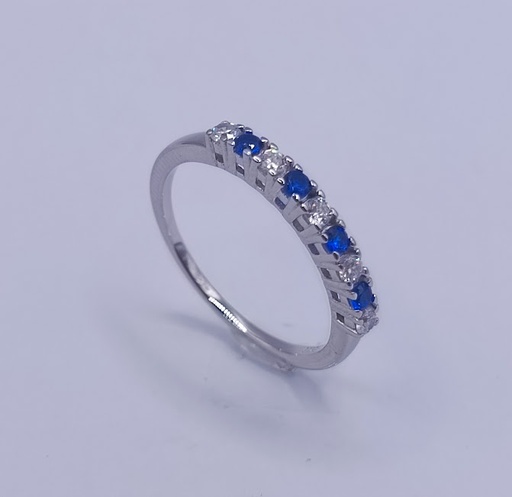 R-1461 Z Anillo Plata Zafiro Cintillo