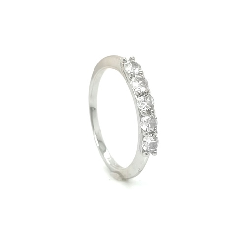SR-1521 Anillo Plata Cintillo Galeria Corazon