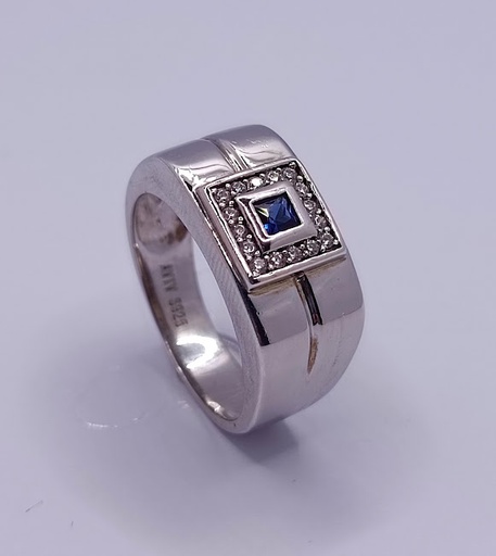 R-1077 Z Anillo Plata Zafiro