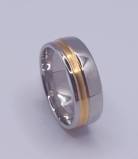 SR-0397 Argolla Plata Oro Vermeille Matrimonio Alianza
