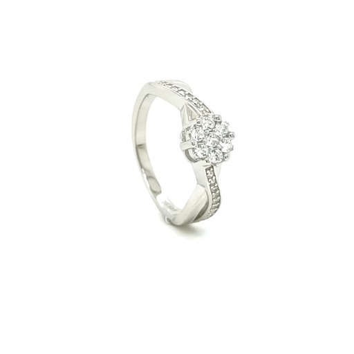 R-1715 Anillo Plata Twisted Pave