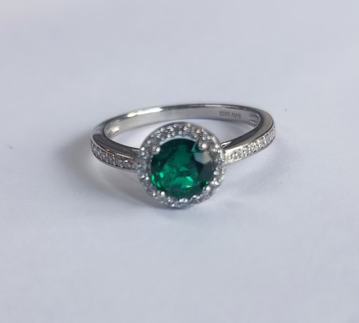 R-0032 E Anillo Plata Esmeralda