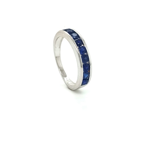 R-0548 ZZ G Anillo Plata Cintillo Zafiro OFERTA