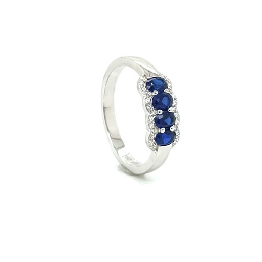 R-30925 Z Anillo Plata Zafiro