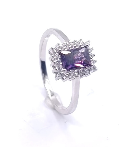 R-24697 AM Anillo Plata Amatista